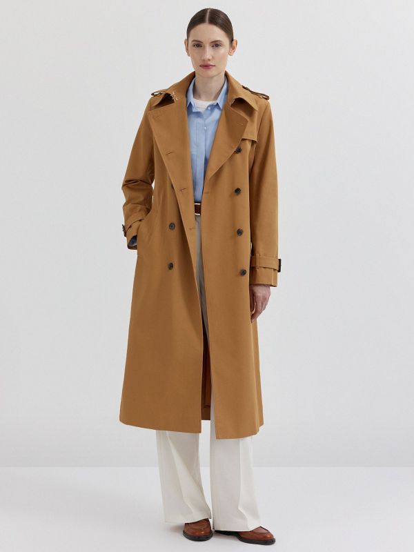 Double-breasted cotton trench 323330112-262