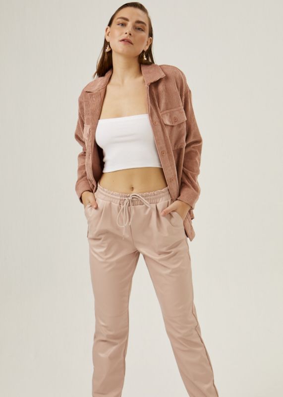 Leather Jogger Pants