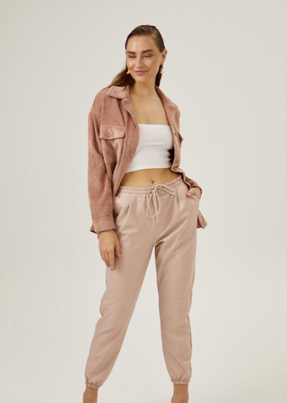 Leather Jogger Pants