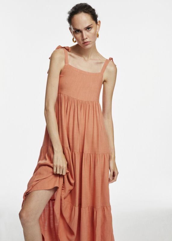 Linen Dress with Straps