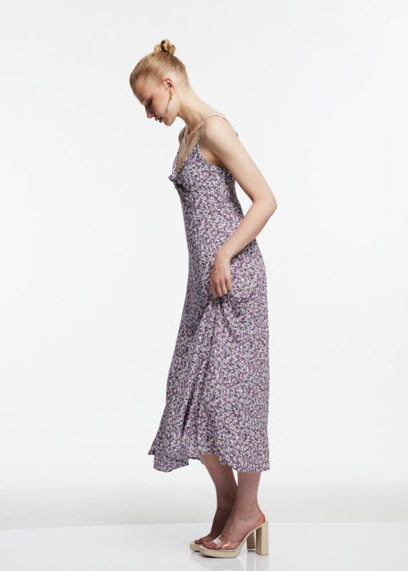 Flower Patterned Midi Dress