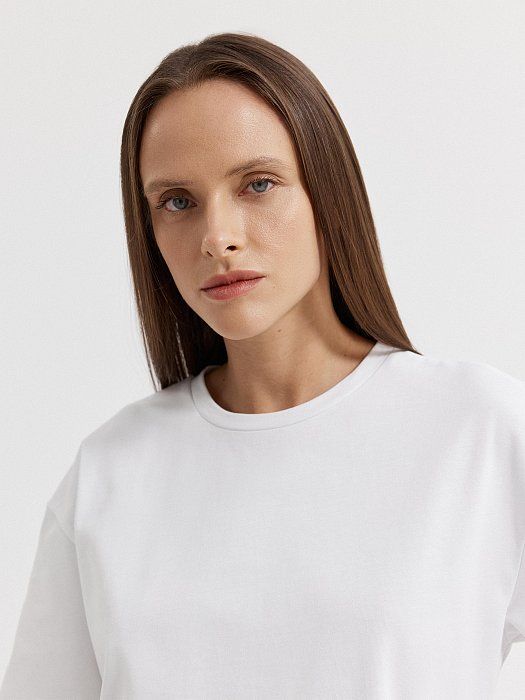 Oversize T-shirt in cotton 801220194-002