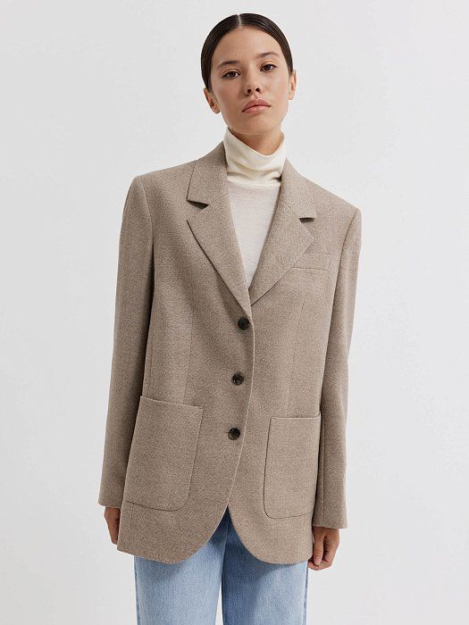 Dense wool straight jacket (P158) 4294P40215-827