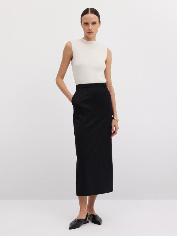 Maxi skirt in wool 428660128-167