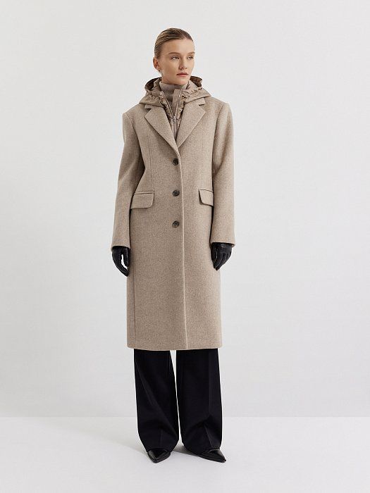 Coat with detachable hood (P158) 4334P30087-001