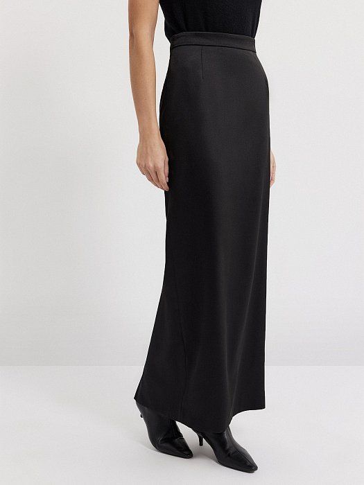 Maxi skirt in satin 182760164-167