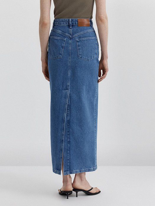 Denim maxi skirt 330760099-294