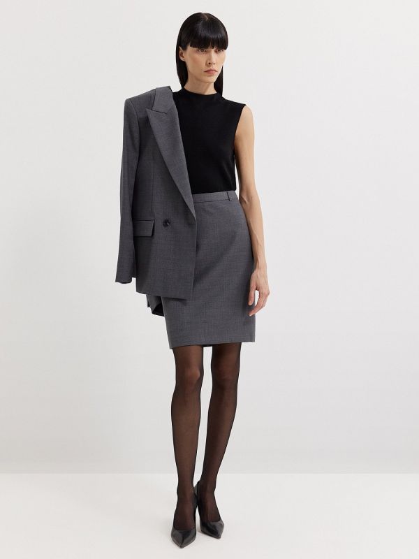 Mini skirt in 100% wool 408460139-139