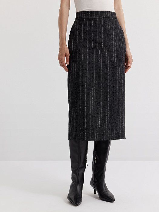 Striped flannel skirt 423660088-753