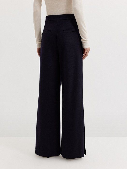 Wide slit pants in wool and cashmere 430350231-167