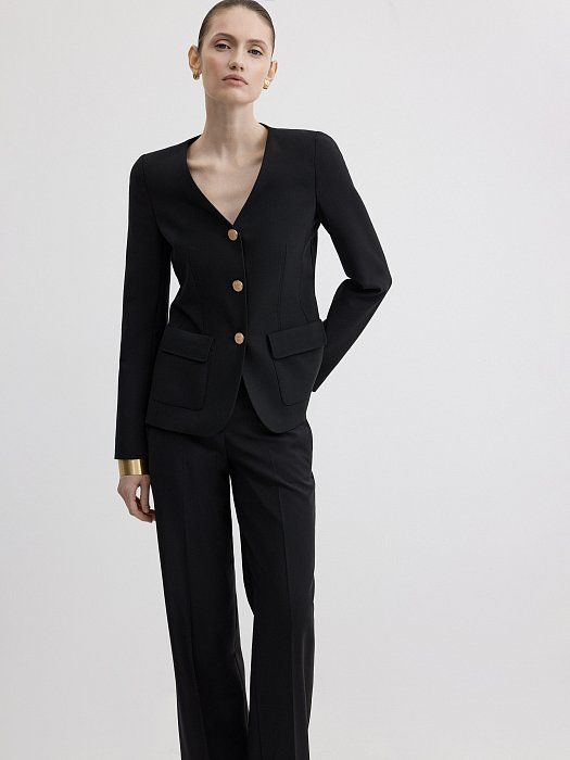 Jacket without lapels 422140093-167