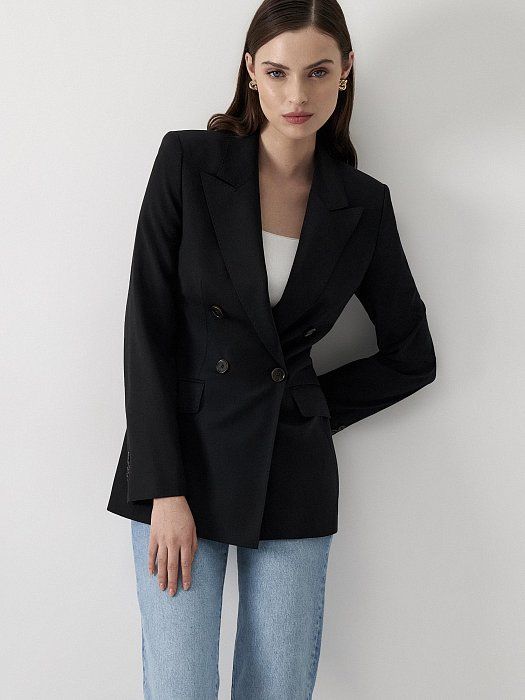 Double-breasted wool jacket 42254867M1-167