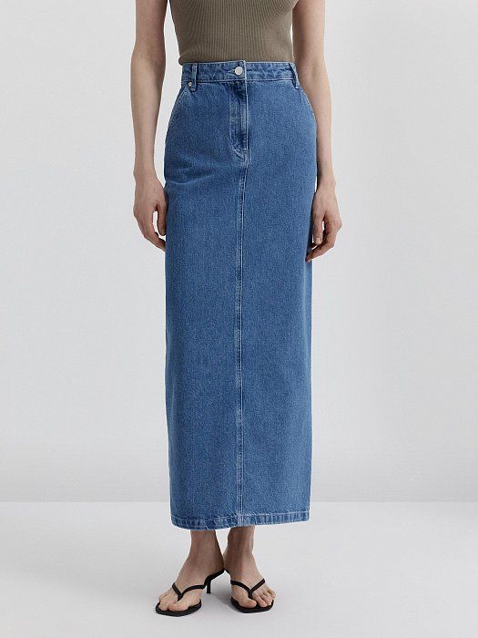 Denim maxi skirt 330760099-294