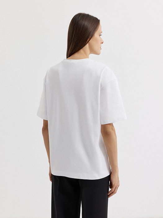 Oversize T-shirt in cotton 801220194-002