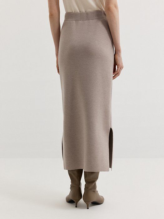 Merino wool midi skirt 404960162-727