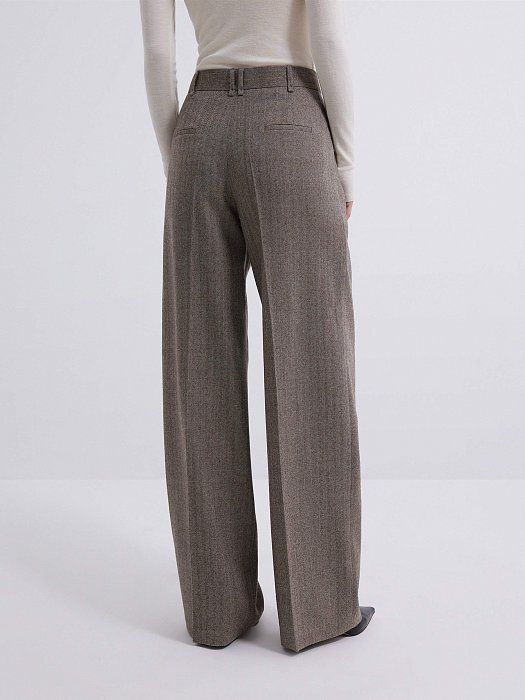 Herringbone wool pants 424250164-734