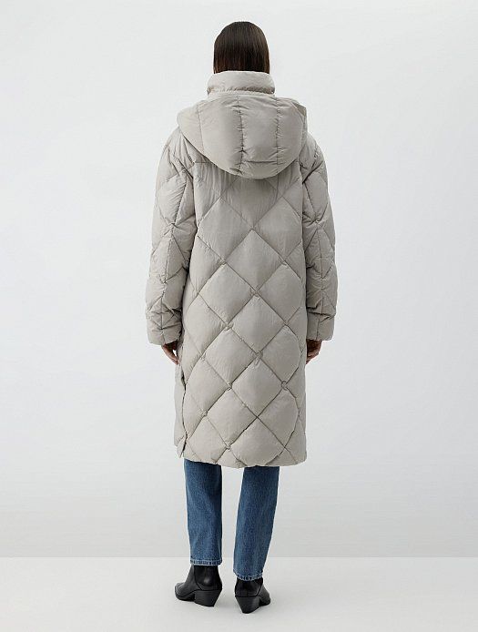 Quilted down coat 179630081-398