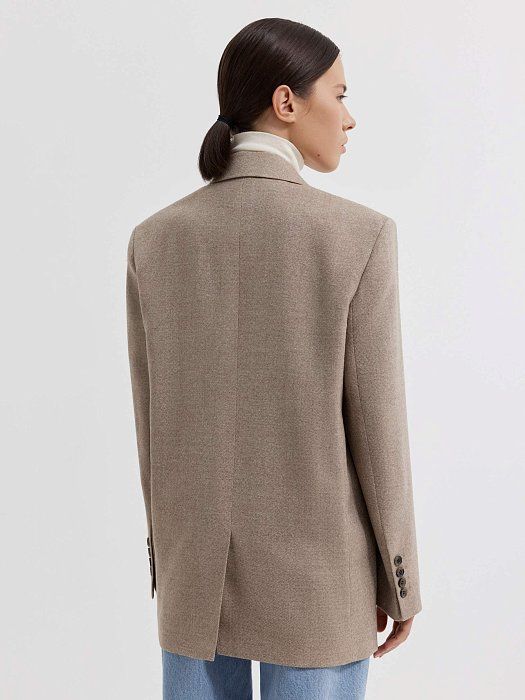 Dense wool straight jacket (P158) 4294P40215-827