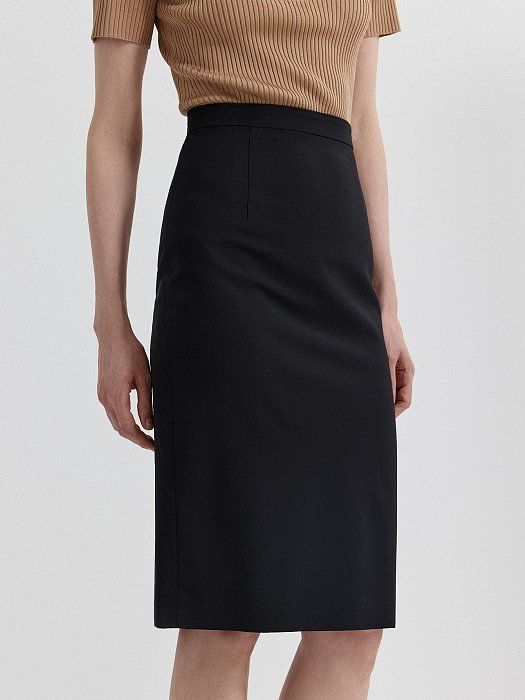 Straight wool skirt 42256228M1-167