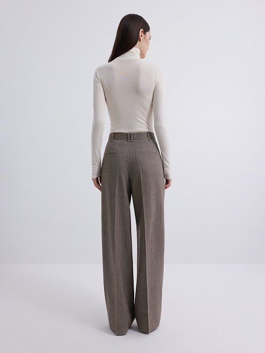 Herringbone wool pants 424250164-734