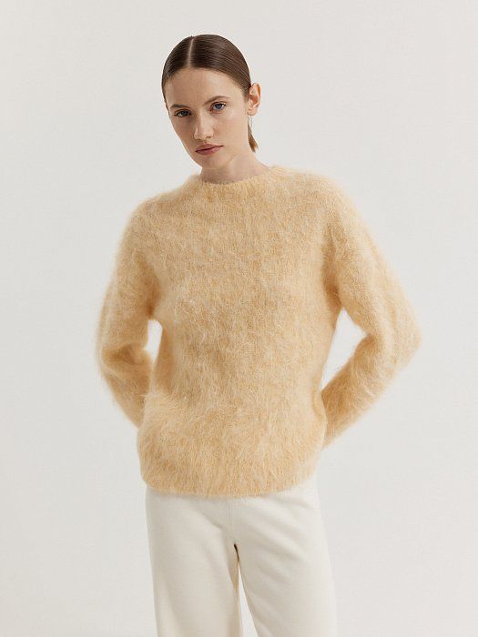 Fluffy alpaca wool sweater 436420237-057