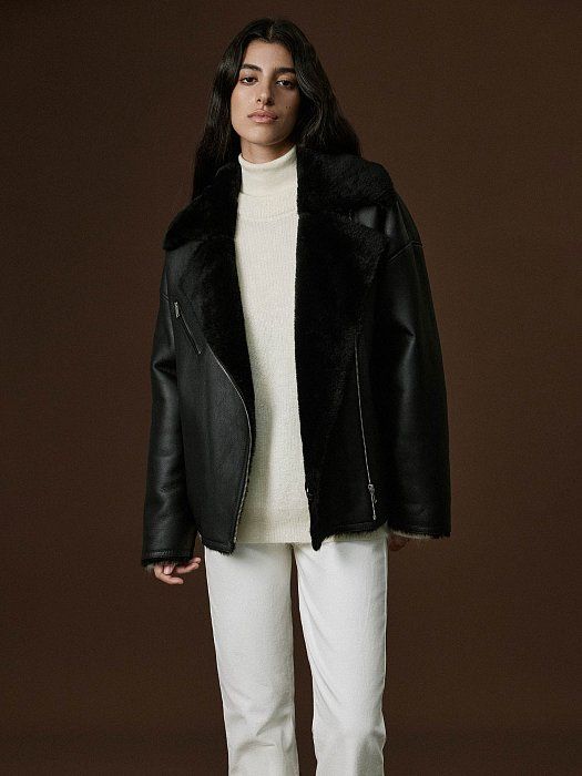 Oversize sheepskin sheepskin sheepskin coat 901530097-167