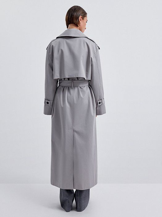 Double-breasted cotton coat 314430123-073