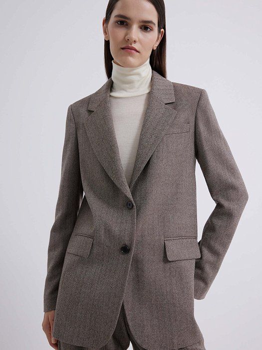 Herringbone wool jacket 424240144-734