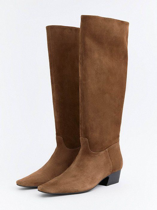 Pointed Toe Suede Boots 905480045-667