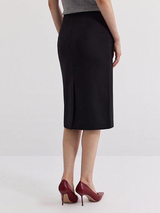 Midi skirt in 100% wool 408460138-167