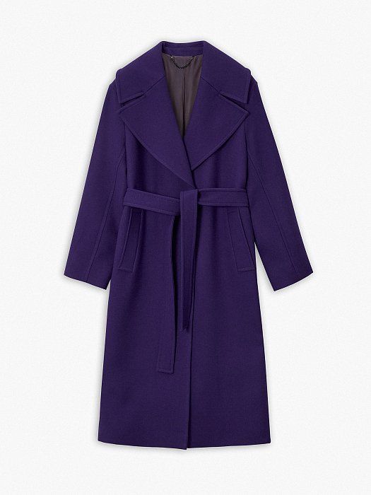 Wool coat with belt 418430051-154