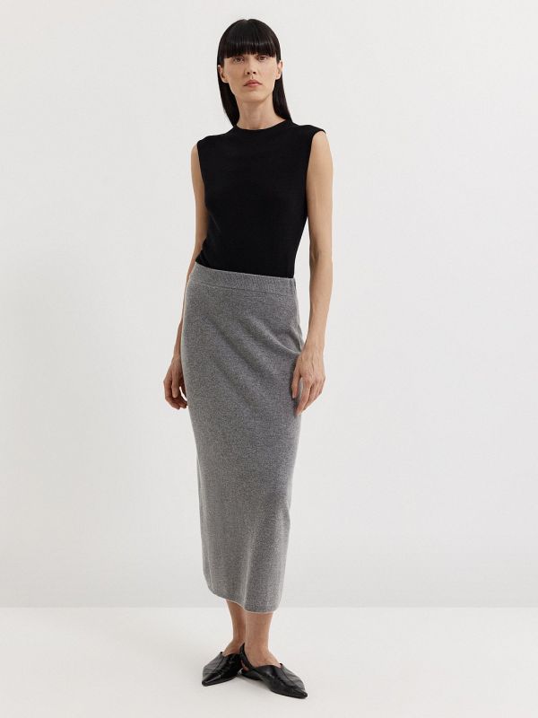 Wool knit midi skirt 410060063-790