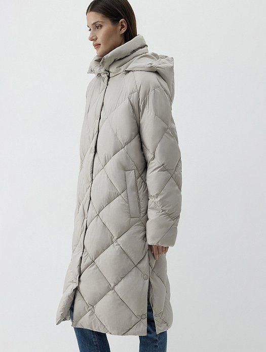 Quilted down coat 179630081-398