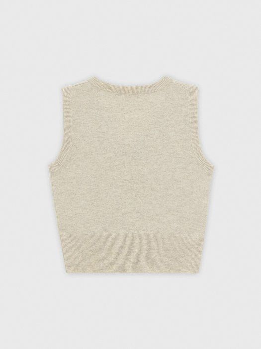 Knitted vest in wool and cashmere 410020127-697