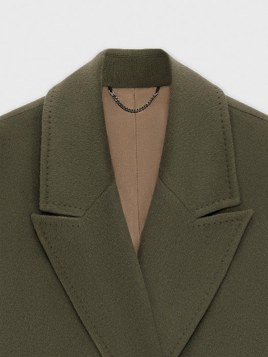 Double-breasted wool and silk coat 424330156-156