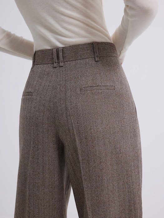 Herringbone wool pants 424250164-734