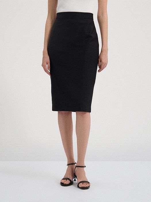 100% wool pencil skirt 40846203M-167