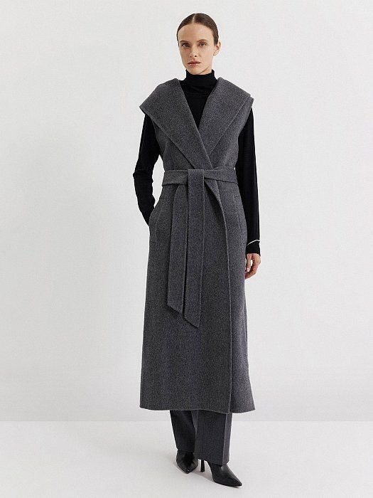 Sleeveless wool blend coat 437730139-103