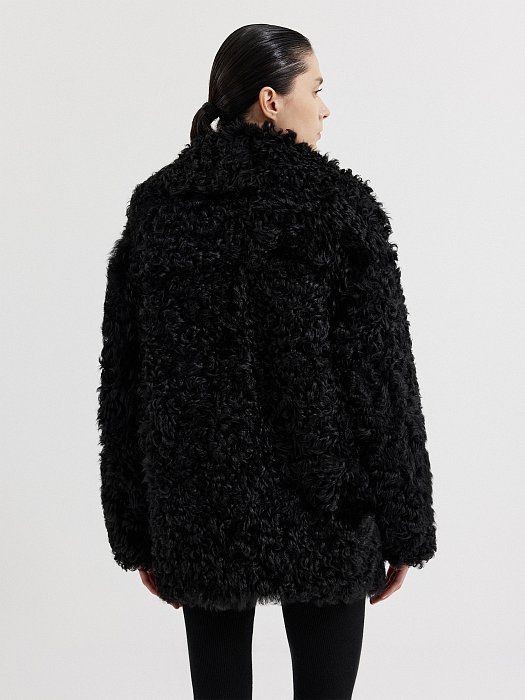 Short double sided sheepskin coat 904030147-167