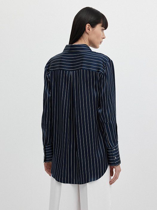 Silk striped blouse 601790207-302