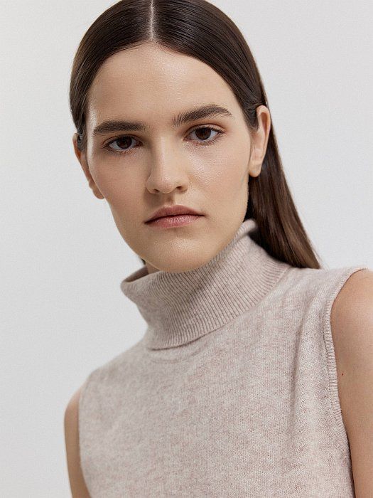 Turtleneck in wool with cashmere 410020217-191