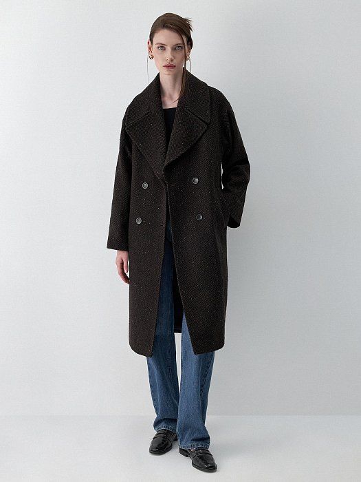 Oversize coat with wool 424030090-760