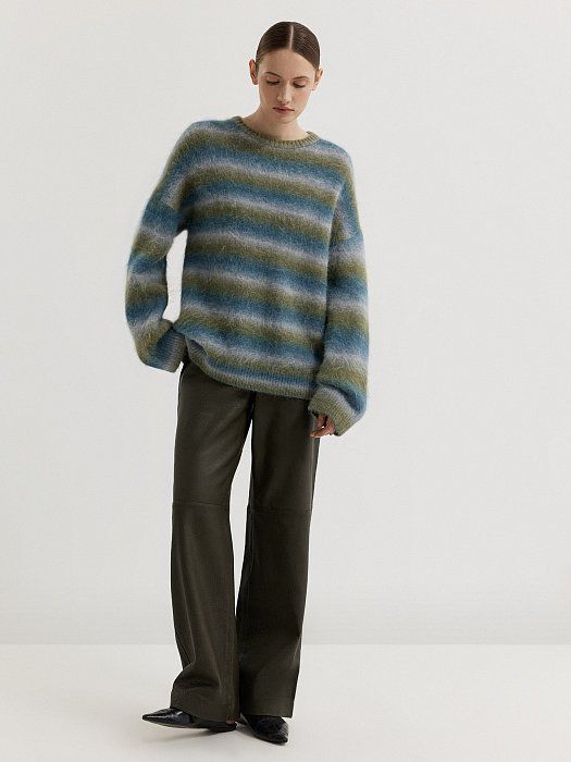 Striped alpaca wool sweater 436220230-916