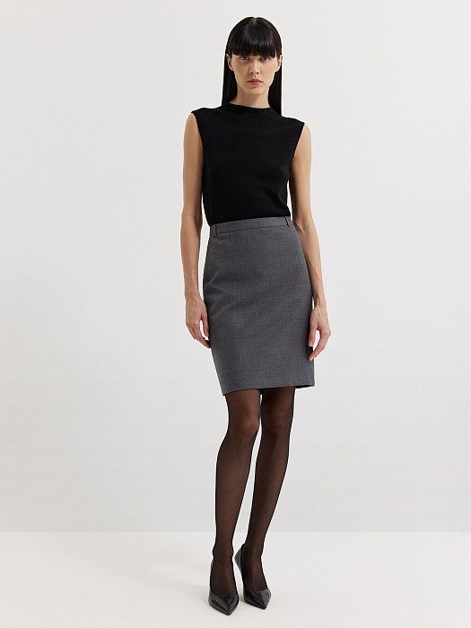 Mini skirt in 100% wool 408460139-139