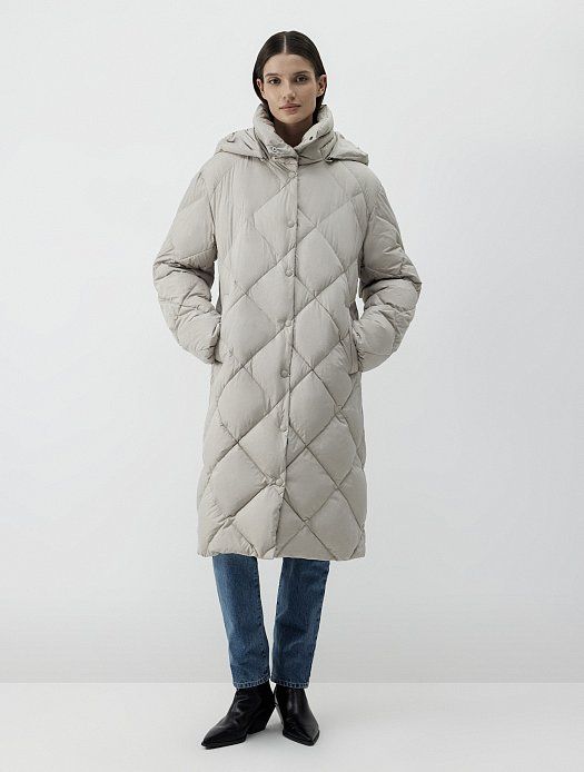 Quilted down coat 179630081-398