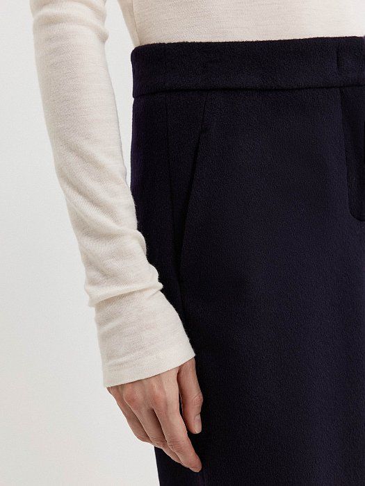 Wide slit pants in wool and cashmere 430350231-167