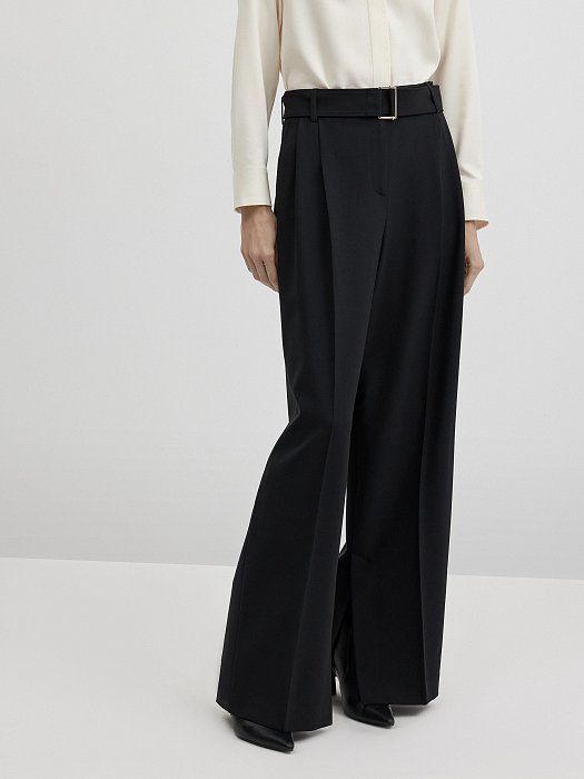 Wide slit pants 409150008-167