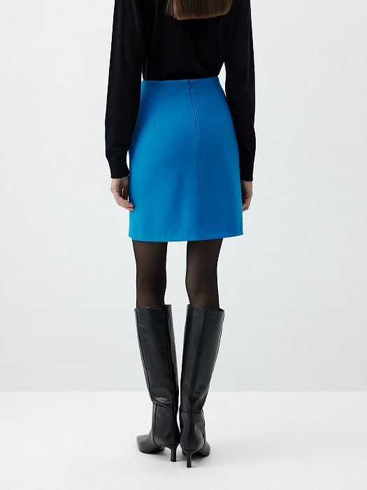 Wool trapeze skirt 423960077-294