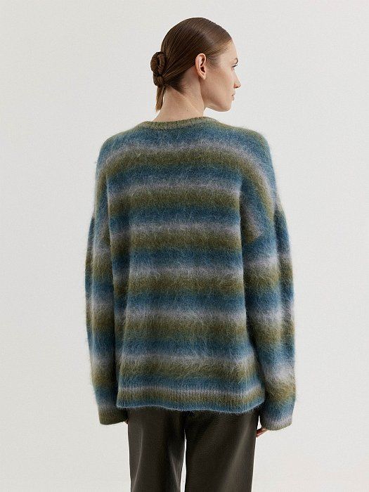 Striped alpaca wool sweater 436220230-916