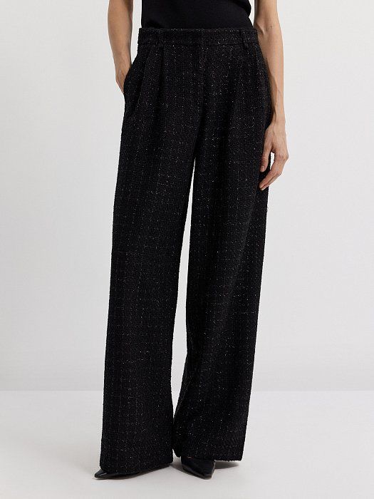 Tweed pants with pleats 332350284-167